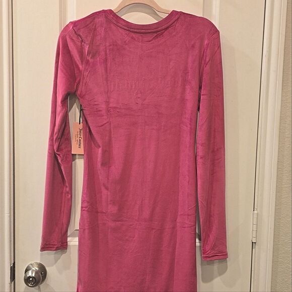 Juicy Couture Signature Logo Velour Sleepwear/Dress- Festival Fuschia - Picture 6 of 6